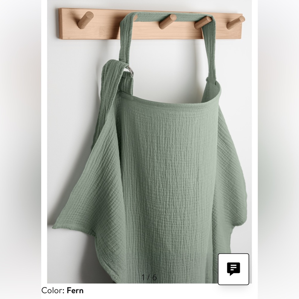 NWT Comfy Cubs Muslin Nursing Cover 100% Cotton Fern Green